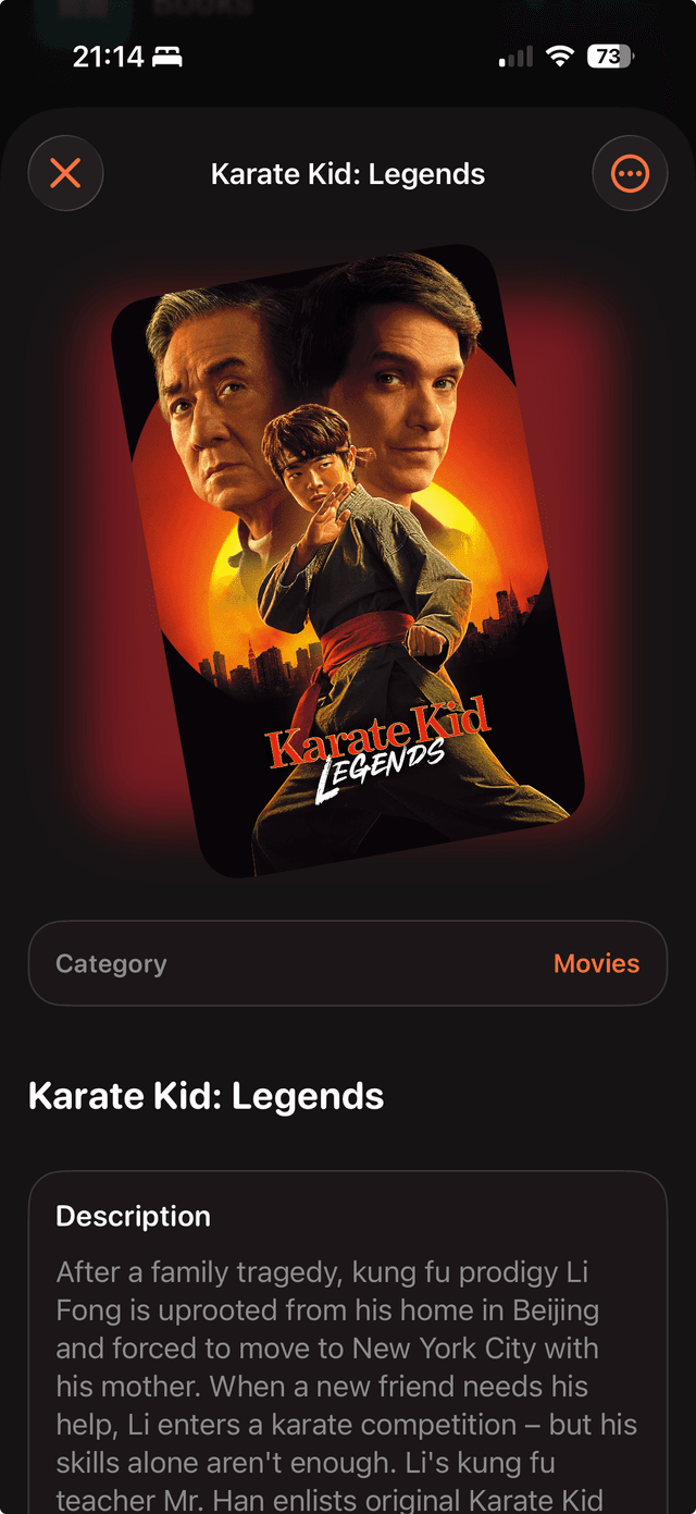 Life Lens iOS app screenshot: Downtime: films, shows, music - Create lists of things to watch or listen, Mark favourites or completed, Easily organised by category
